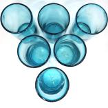 Solid Aqua Blue 14 oz Drinking Glasses (set of 6)